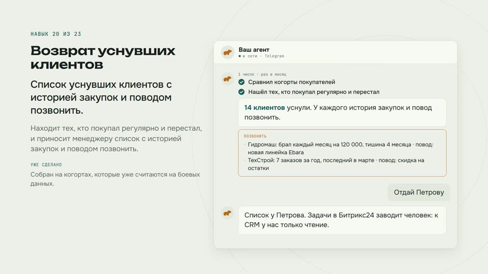 Возврат уснувших клиентов