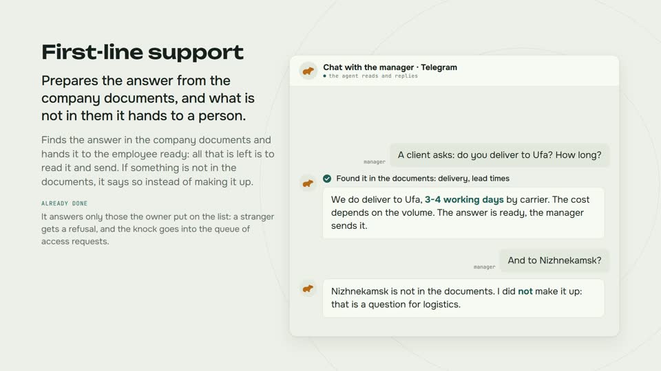 First-line support